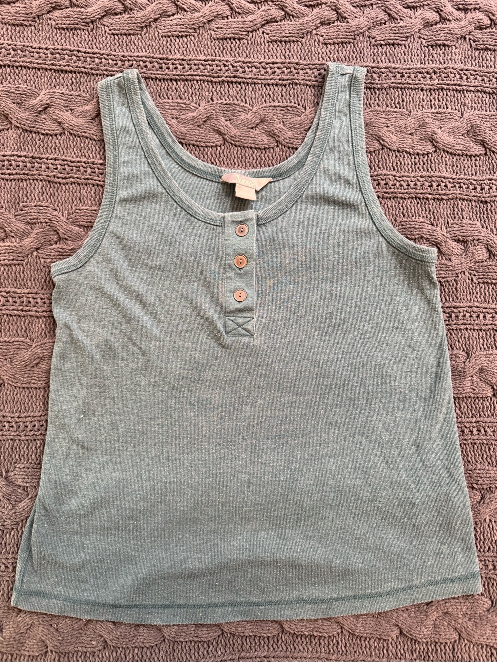 Natural Reflections Green Tank Top for Women (Small)